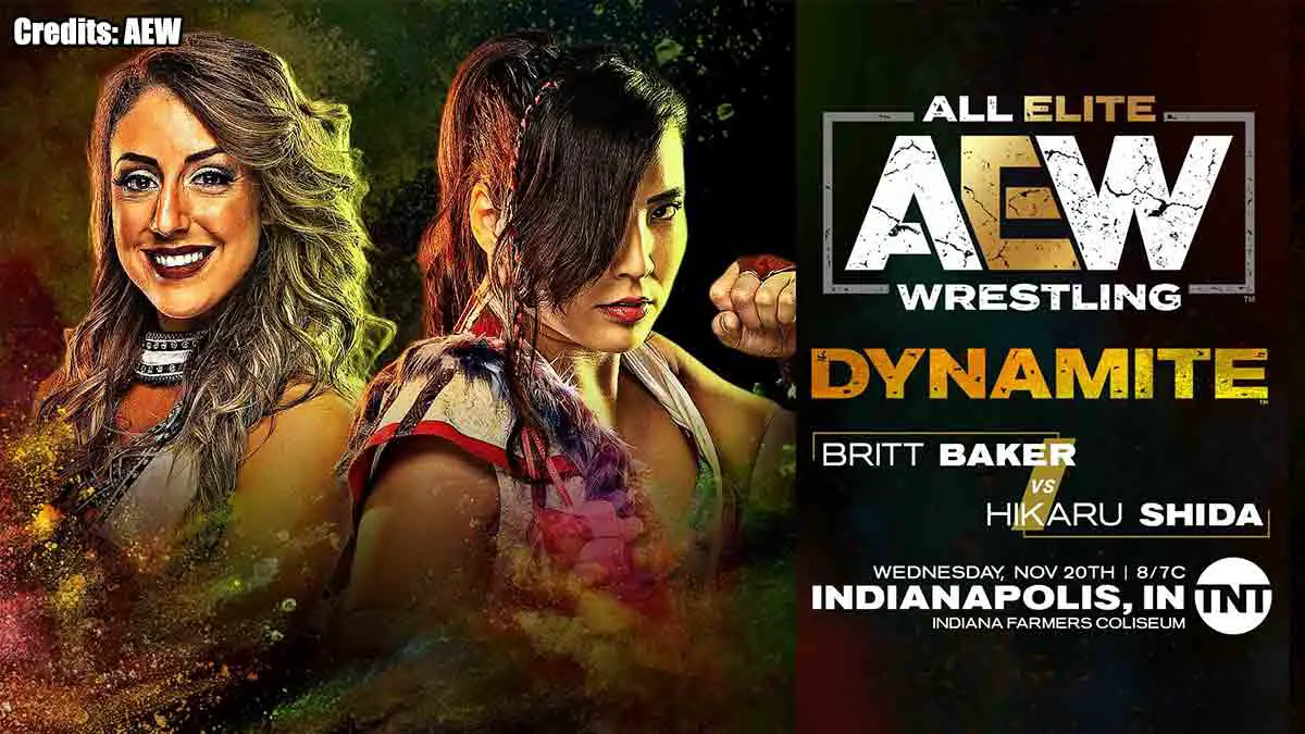 Britt Baker vs Hikaru Shida AEW Dynamite 20 November 2019