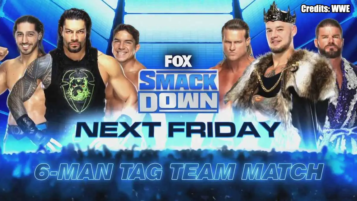 Roman Reigns vs Baron Corbin 6 Men Tag SmackDown 22 November 2019