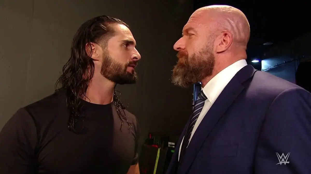 Seth Rollins with Triple H