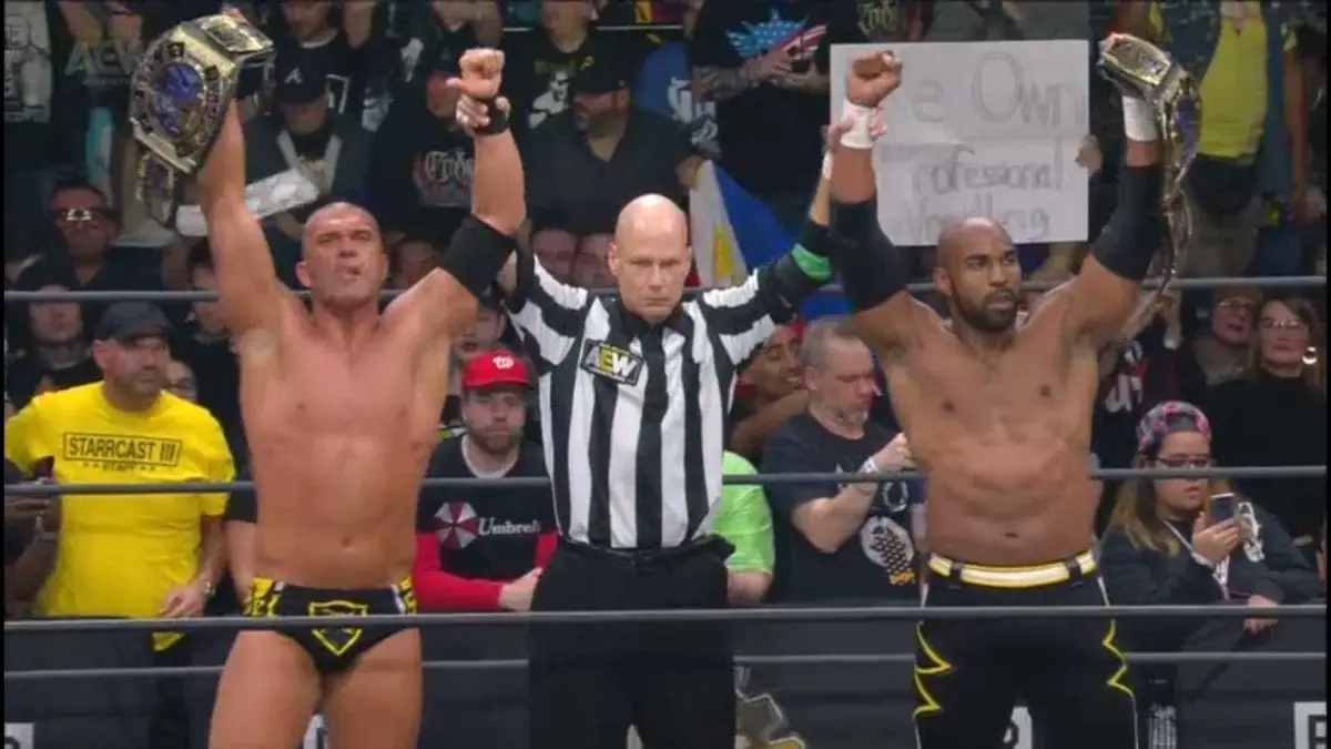 SCU Retains AEW Tag Team Titles AEW Full Gears 2019