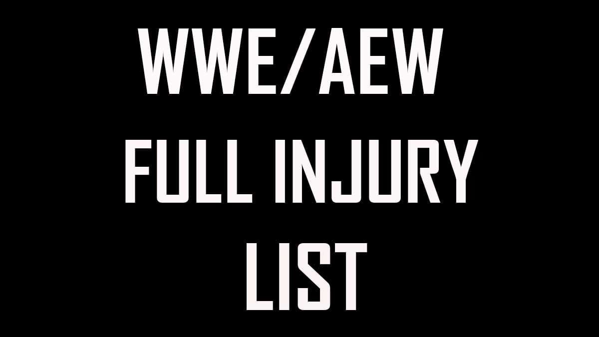 WWE & AEW Injury List