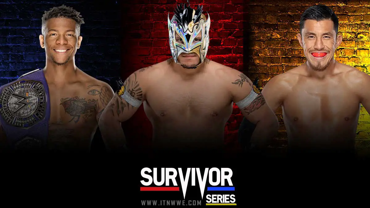 Lio Rush vs  Kalisto vs Damian Priest WWE Cruiserweight Championship at Survivor Series 2019