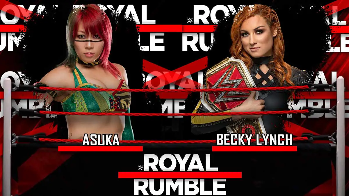 Becky Lynch vs Asuka RAW Women's Championship Royal Rumble 2020