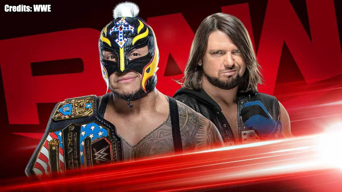 Rey Mysterio vs AJ Styles - WWE United States Championship RAW 9 December 2019