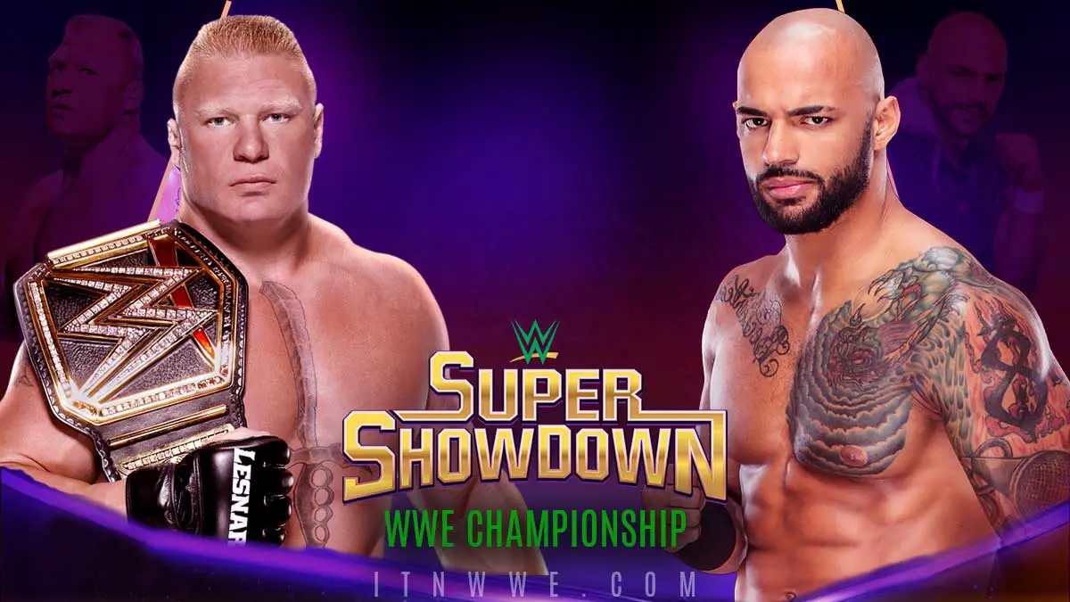 Brock Lesnar vs Ricochet WWE Champion at Super ShowDown 2020