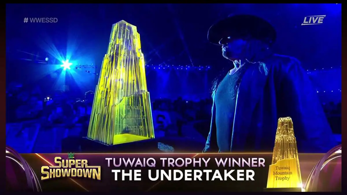 Undertaker Tuwaiq Trophy WWE Super ShowDown 2020