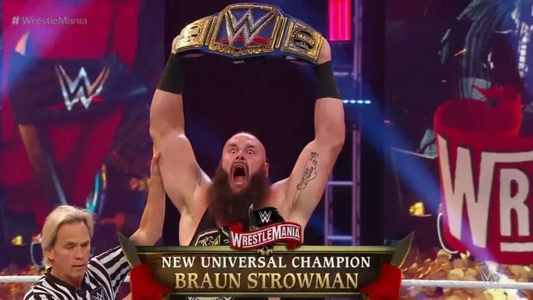Braun Strowman Wins WWE Universal Title at WrestleMania 36