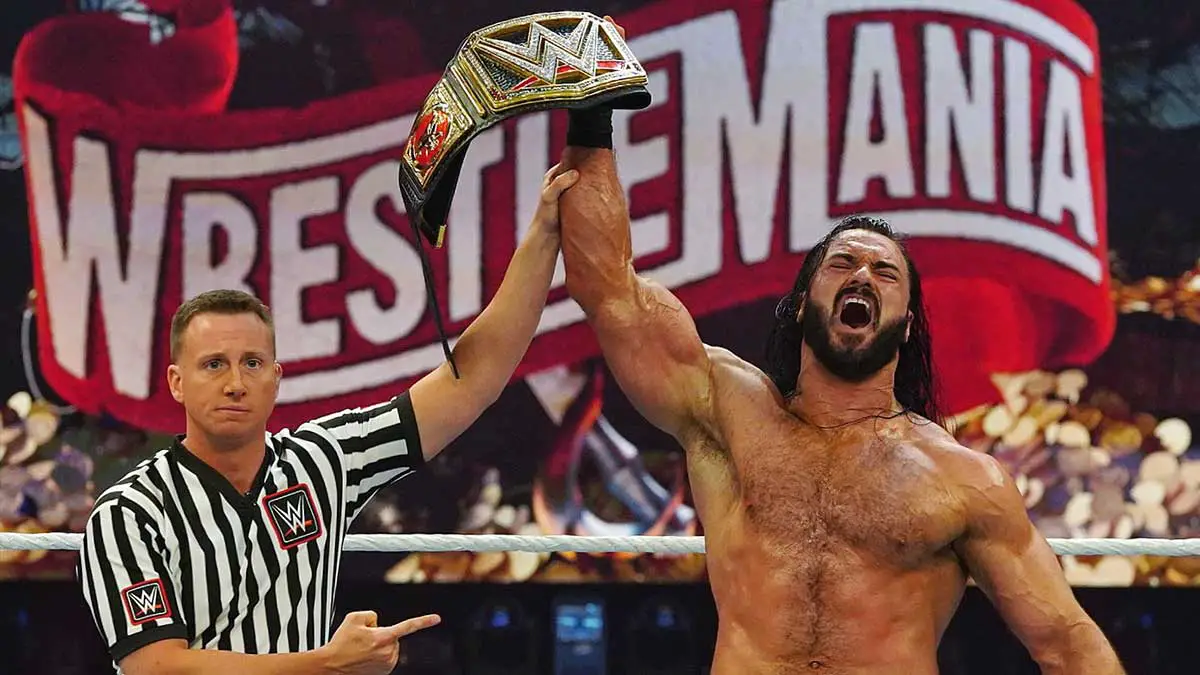 Drew McIntyre WWE Champion WrestleMania 36