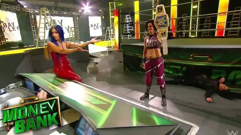 Sasha Banks Helps Bayley Retain Title Against Tamina at MITB