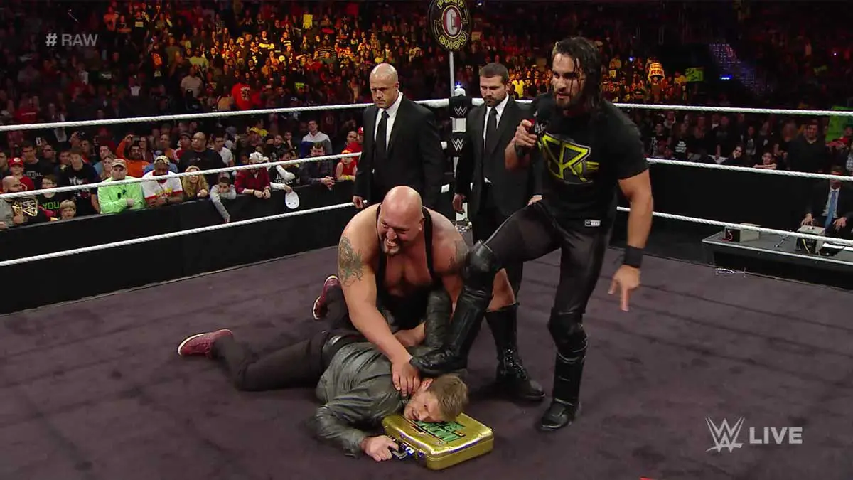 Seth Rollins attack Edge