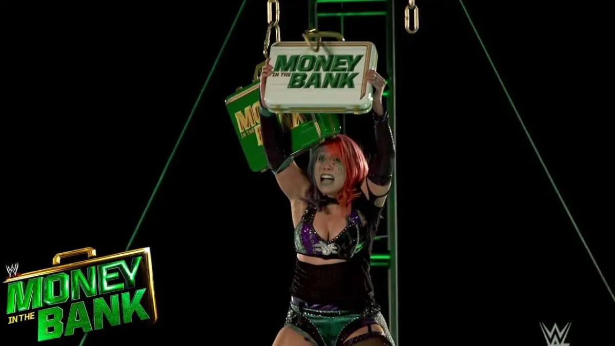 Asuka Wins Money in the Bank Ladder Match