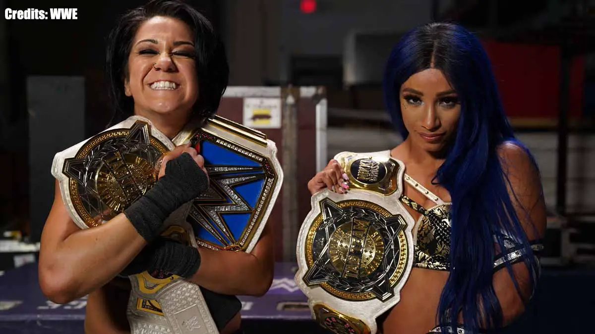 Bayley and Sasha Banks WWE Women Tag Team Champions