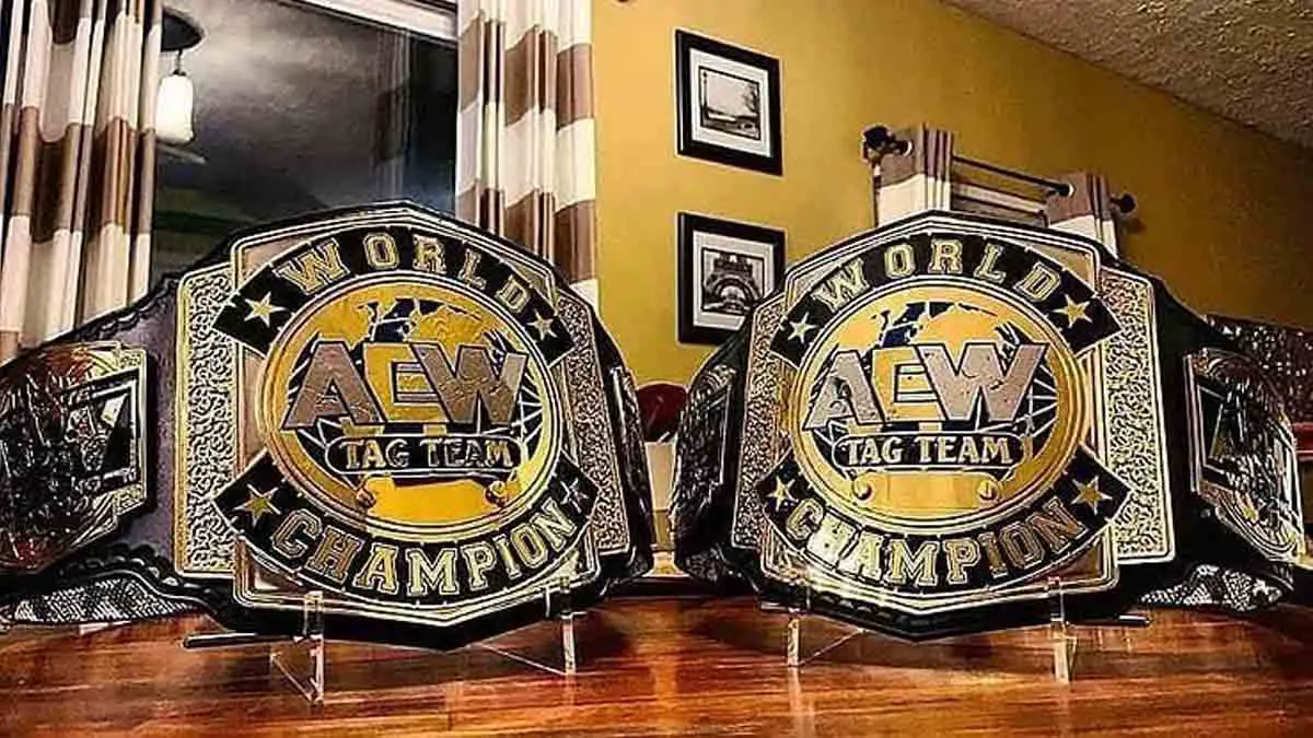 AEW World Tag Team Championship title belt