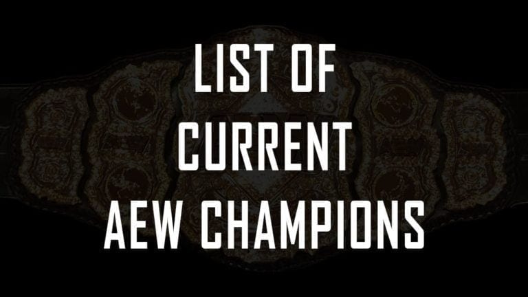 List of Current AEW Champions/Titleholders in 2023