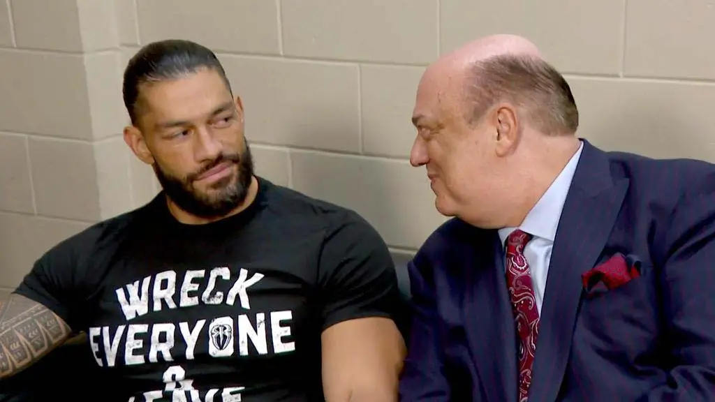 Paul Heyman with Roman Reigns