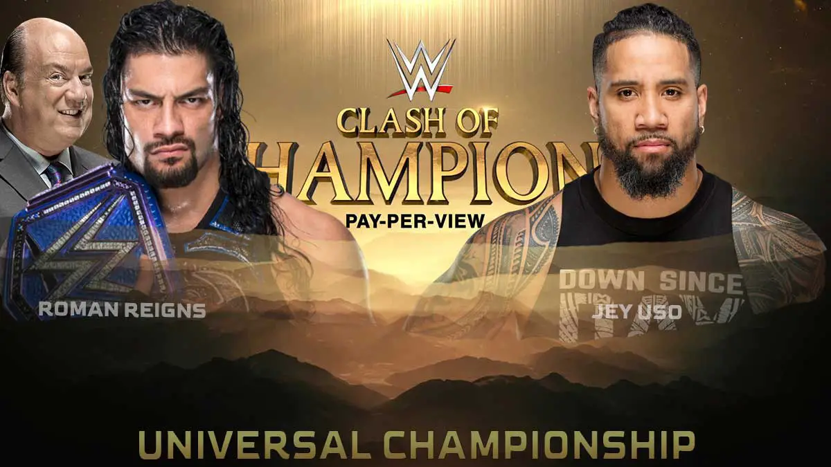 Roman Reigns vs Jey Uso Univesal Championship at WWE Clash of Champions 2020