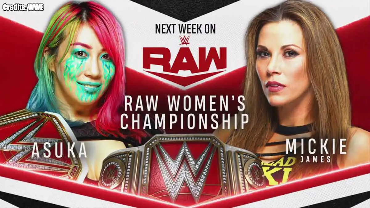 Asuka vs Mickie James on WWE RAW 14 September 2020