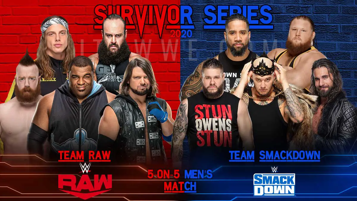 Men's Team RAW vs SmackDown Survivor Series 2020