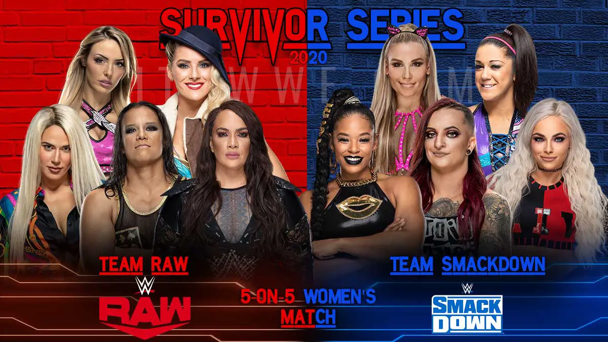 Women Tag Team Elimination Match RAW vs SmackDown Survivor Series 2020