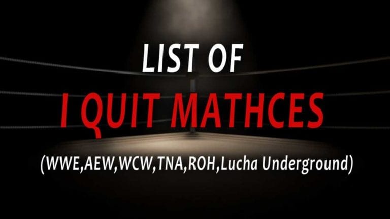 I Quit Match – Complete List from WWE, AEW, ROH, TNA & More