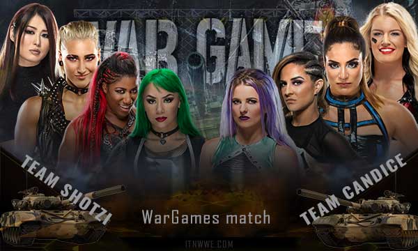 Team Shotzi (Shotzi Blackheart, Ember Moon, Rhea Ripley, IO Shirai) vs Team Candice (Candice LeRae, Dakota Kai, Toni Strom, Raquel Gonzalez)