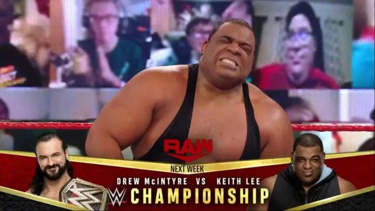 Keith Lee vs WWE Champion Drew McIntyre Set for RAW Legends Night