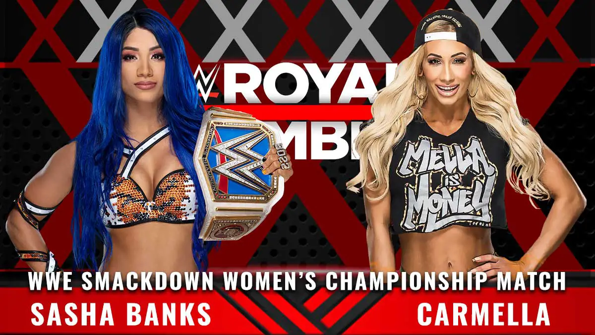 Sasha Banks vs Carmella WWE Royal Rumble 2021