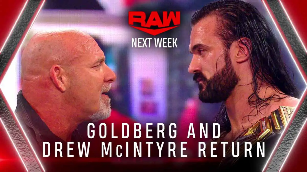 Drew McIntyre & Goldberg WWE RAW 25 January 2021