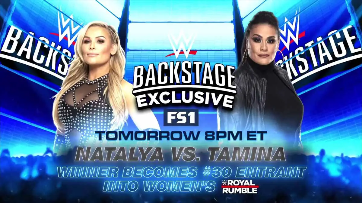 Natalya vs Tamina WWE Backstage for Royal Rumble