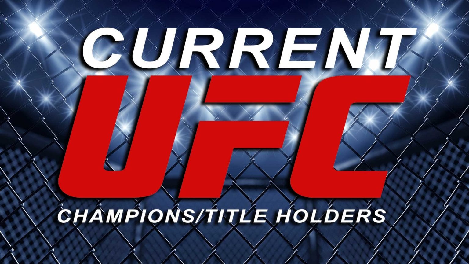 List of Current UFC Champions in 2024 ITN WWE