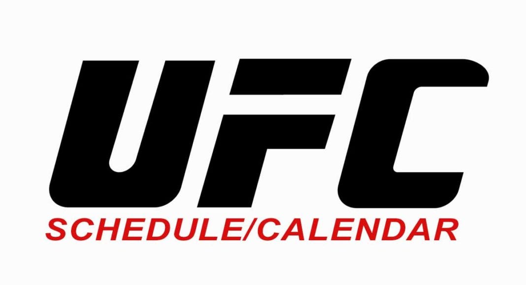 UFC Schedule 20232024 List of UFC PPVs & Events