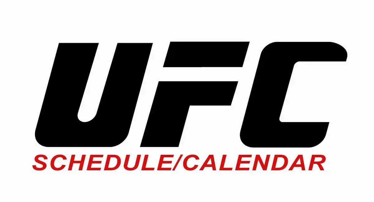 UFC Schedule Calendar