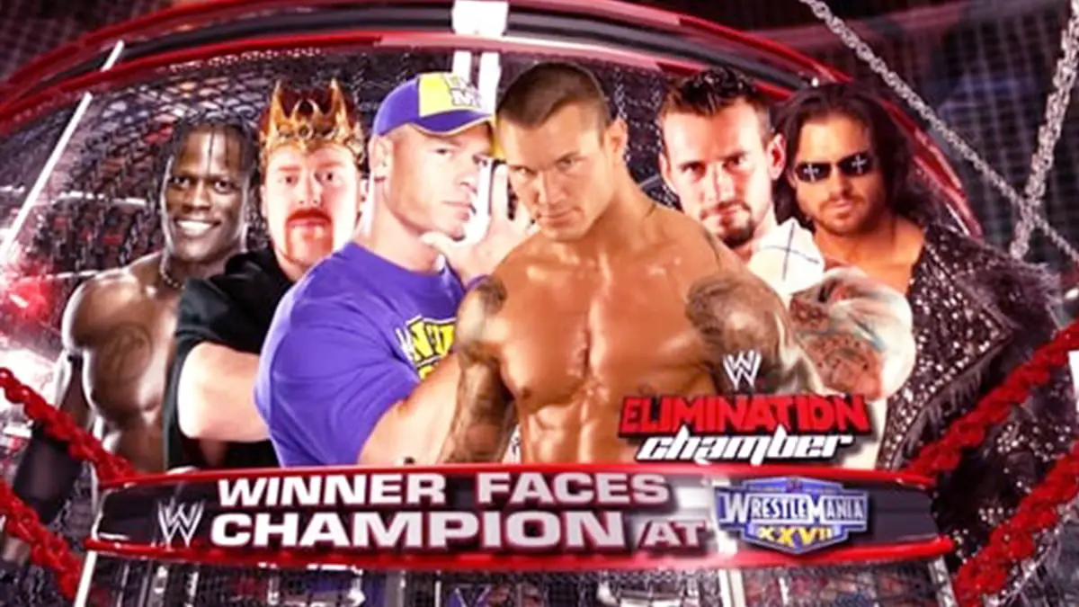 Elimination Chamber 2011 Elimination Chamber Match For WWE Championship match at WrestleMania XXVII