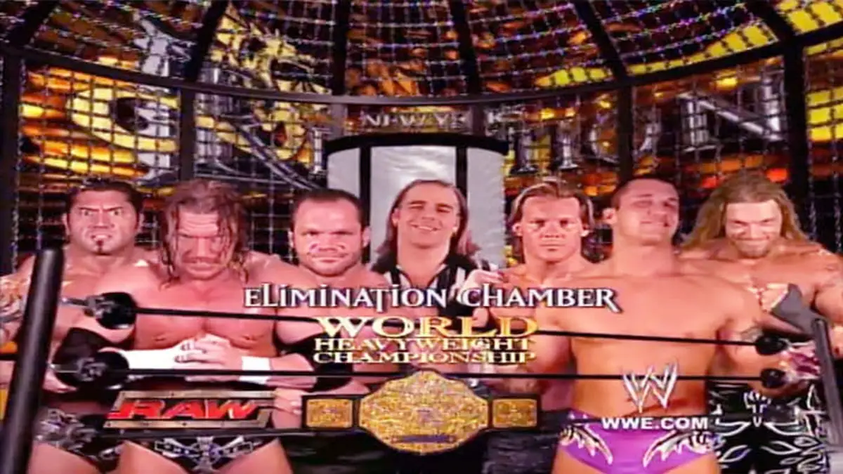 New Year's Revolution 2005 Elimination Chamber Match For World Heavyweight Championship