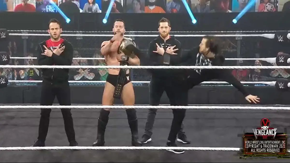 Adam Cole Superkicks Finn Balor at NXT TakeOver: Vengeance Day