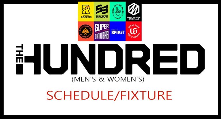 ECB The Hundred(100) 2021 Schedule: Men & Women Fixtures, Date & Time