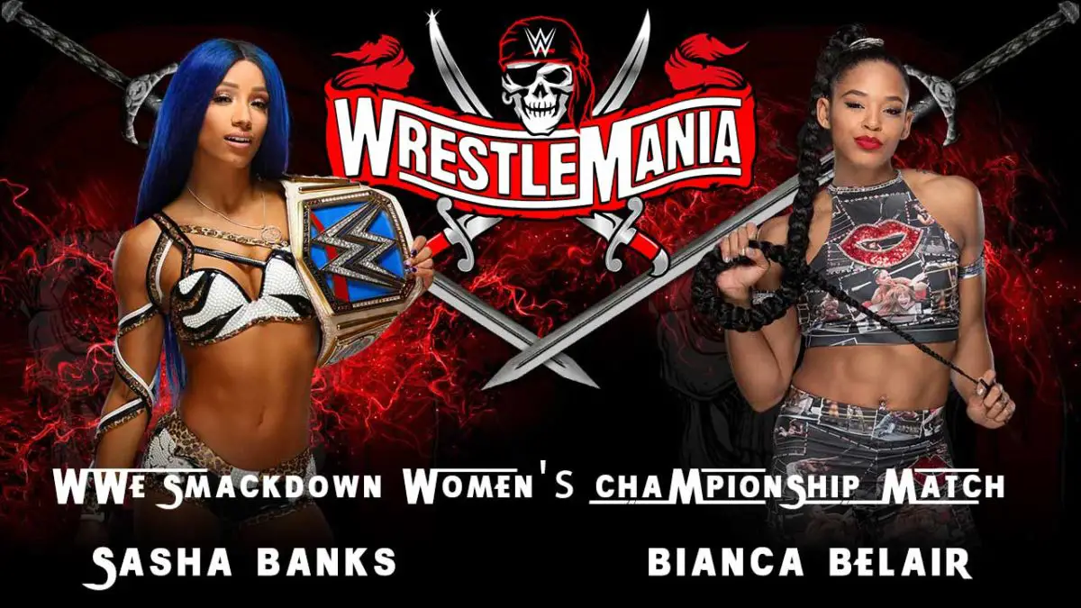 Sasha Banks vs Bianca Belair WWE WrestleMania 37