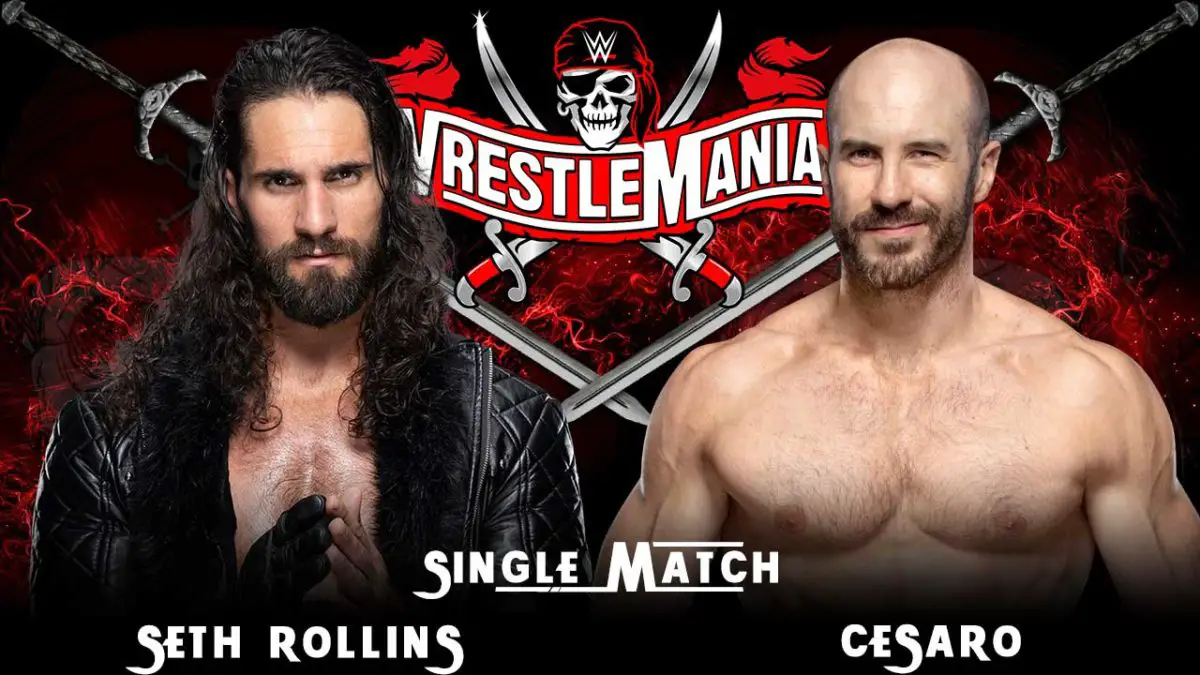 Seth-Rollins vs Cesaro WrestleMania 37