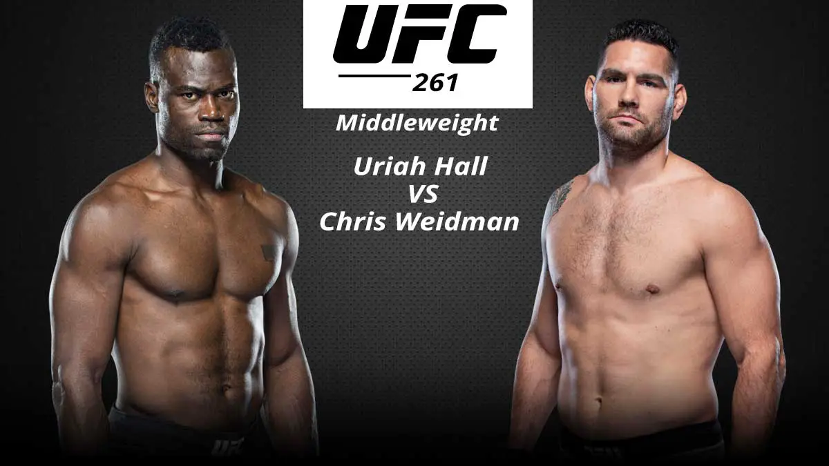 Uriah Hall vs Chris Weidman UFC 261