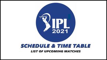 IPL 2021 Schedule, Fixture, Time Table, PDF, List of Upcoming Matches - ITN  WWE