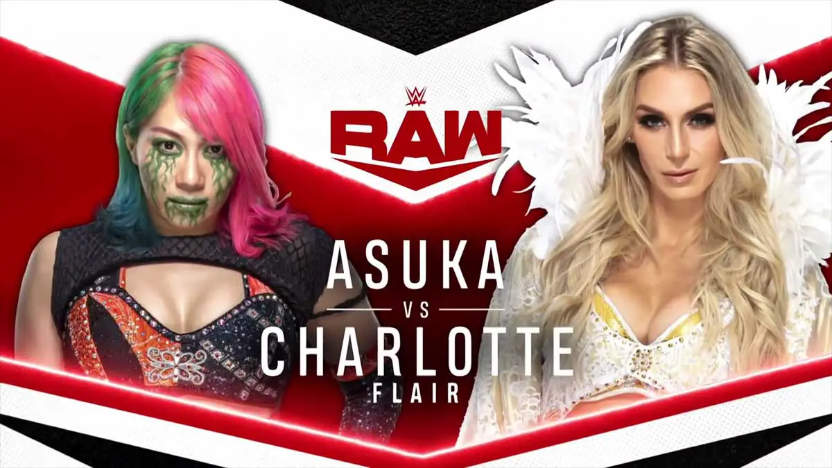 Asuka vs Charlotte Flair WWE RAW 19 April 2021