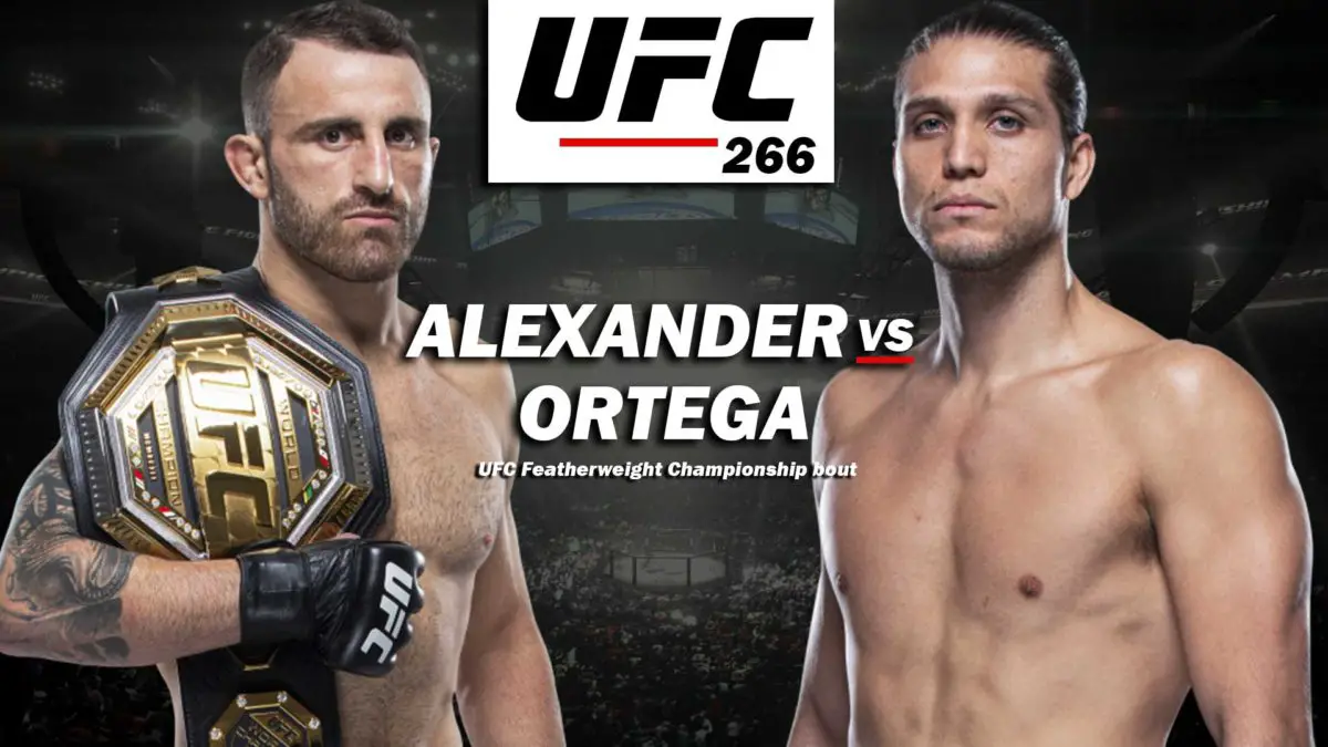 Alexander Volkanovski vs Brian Ortega UFC Flyweight Championship 266