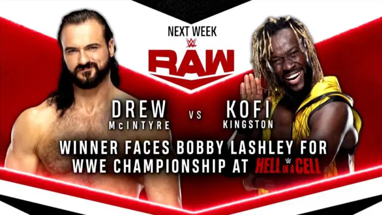 Drew McIntyre vs Kofi Kingston #1 Contender Match Announced for RAW 31 May