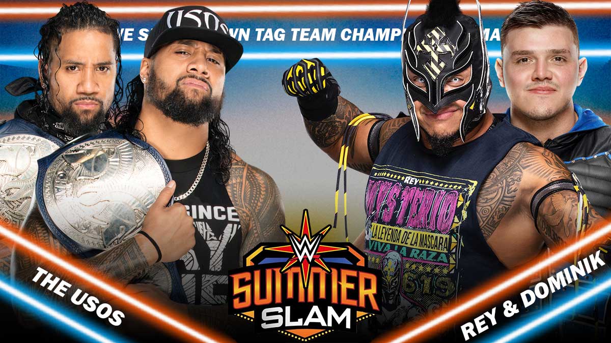The Usos vs Rey Mysterio and Dominik Mysterio WWE SummerSlam 2021
