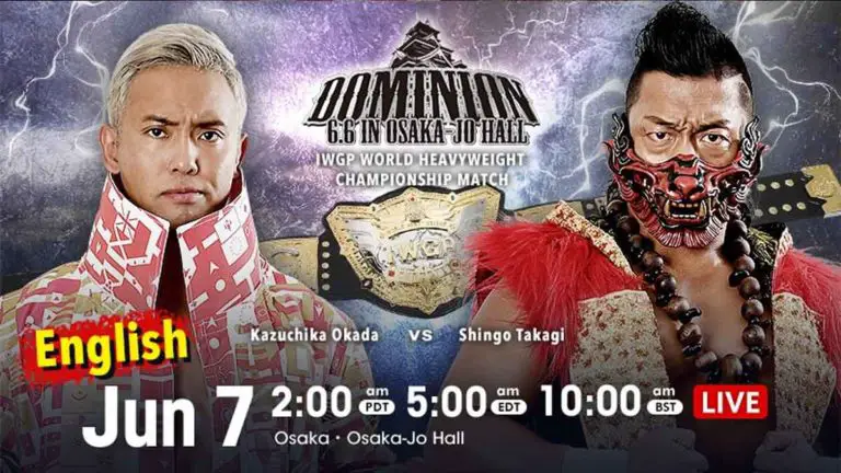 NJPW Dominion 6.6 in Osaka-Jo Hall(2021) Match Card, Start Time, How To Watch