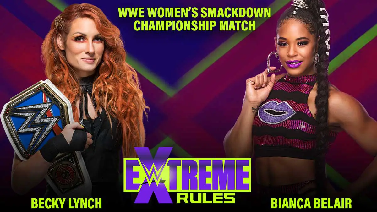 Becky-Lynch-vs-Bianca-Belair-WWE-WOmen'sSmackdown-Championship-match extreme rules 2021