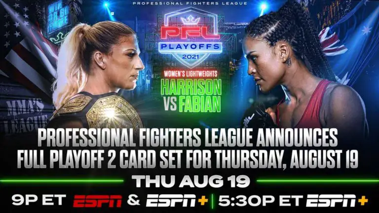 PFL 8 (2021 Season) Playoffs Night 2 -Results, Card, Date, Start Time, Location, How to Watch