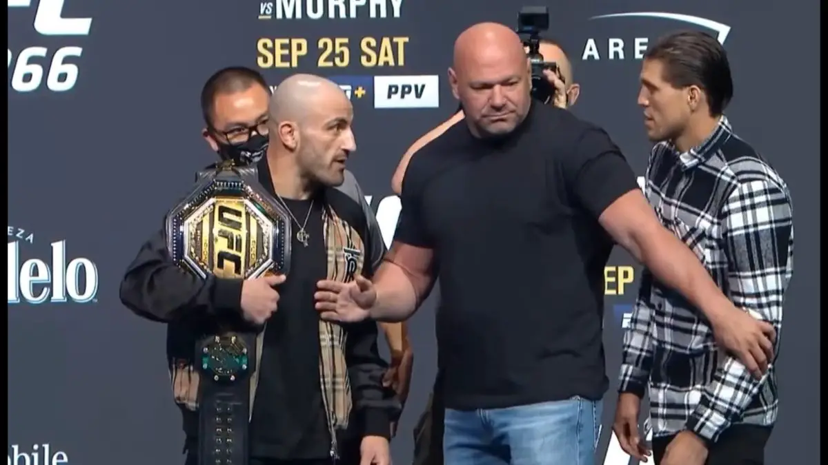 UFC 266 face off Alexander Volkanovski & Brian Ortega