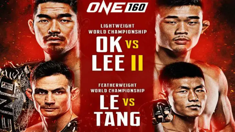 ONE 160 Results LIVE: Ok vs Lee II, Thanh Le vs Kai