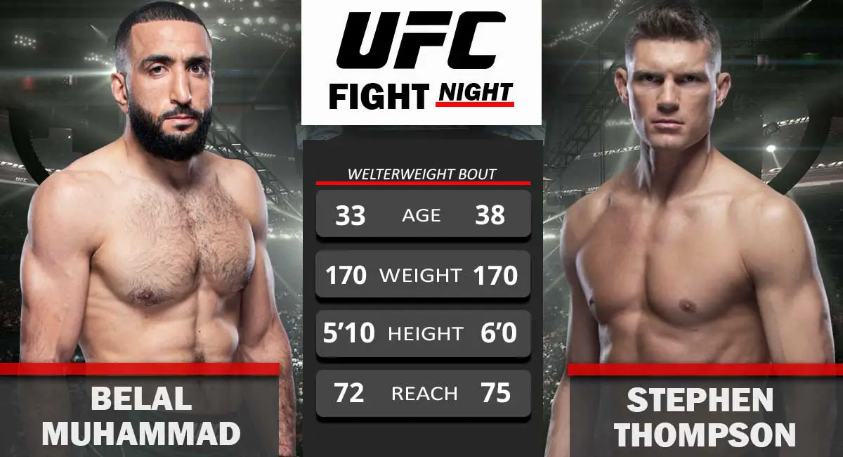 Belal Muhammad vs Stephen Thompson UFC Fight Night